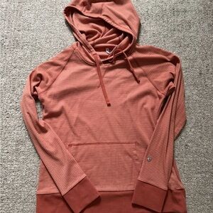 KÜHL Women's Stria Pullover Hoody in a striped red design